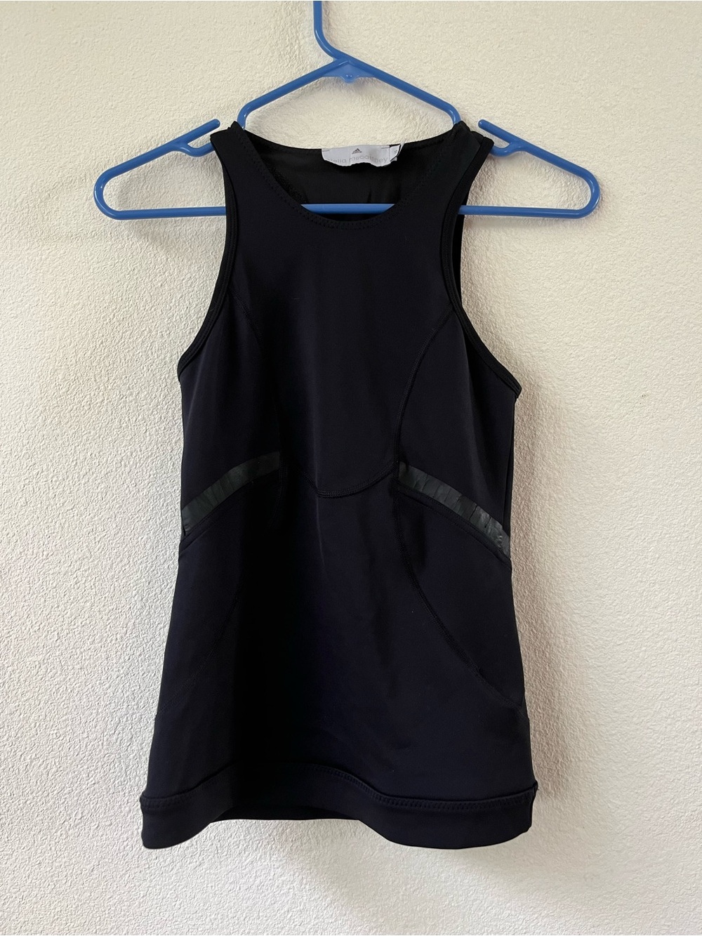 Adidas Stella McCartney Black Sleeveless Active Tank Top with built-in bra
